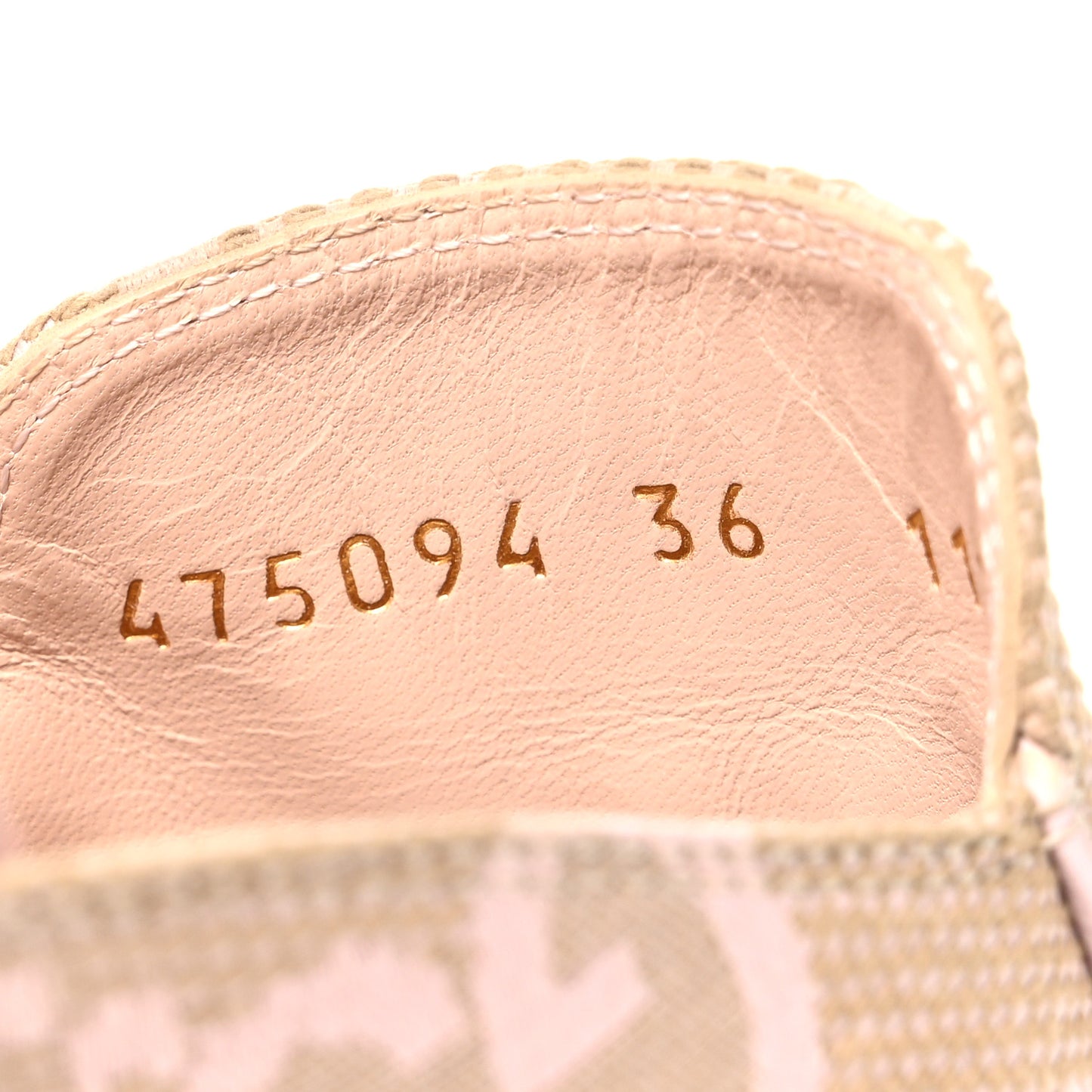 Monogram Macro GG Nappa Charlotte Womens Princetown Slippers 36 Beige Perfect Pink