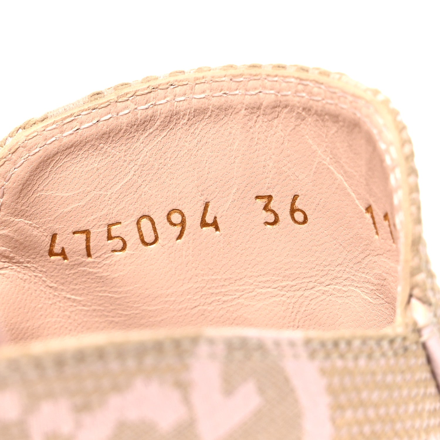 Gucci Monogram Macro GG Nappa Charlotte Womens Princetown Slippers 36 Beige Perfect Pink 10 of 11