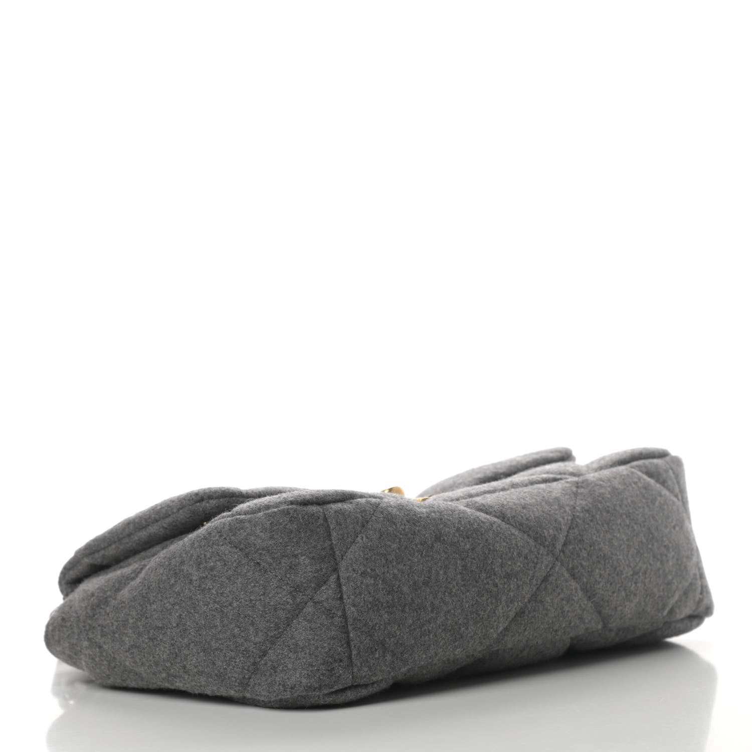 Chanel Wool Quilted Medium Chanel 19 Flap Grey 3 of 4