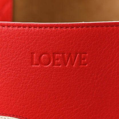 Loewe Calfskin Mushroom Puzzle Fold Large Tote Dark Red 6 of 10