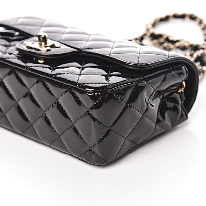 Chanel Patent Calfskin Quilted Mini Rectangular Flap Black 9 of 10
