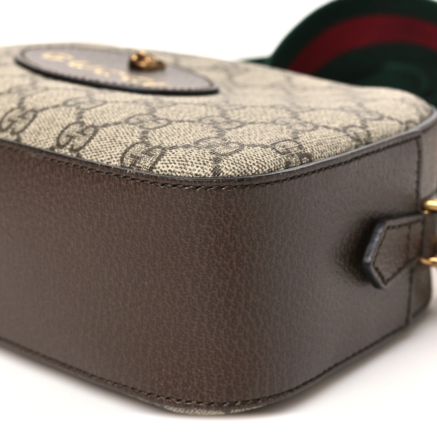 Gucci GG Supreme Monogram Web Neo Vintage Shoulder Bag Beige New Acero Crop 11 of 12