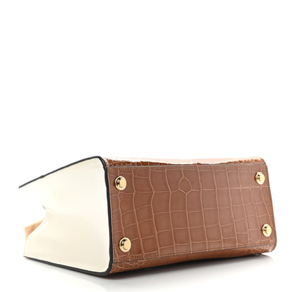 Louis Vuitton Alligator Goatskin City Steamer PM Sienna Brown White 4 of 11