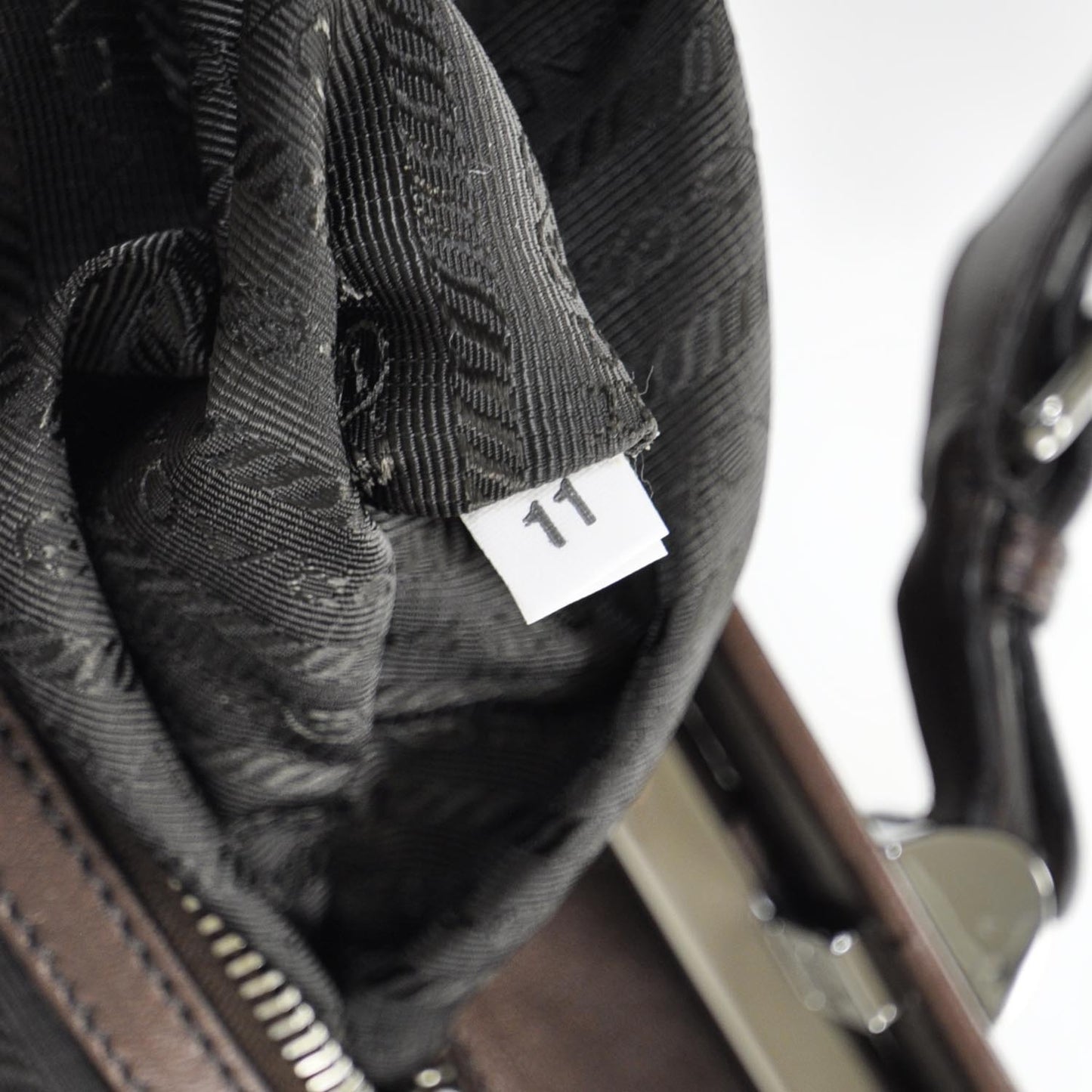 Nappa Gaufre Framed Tote Antico Mordore