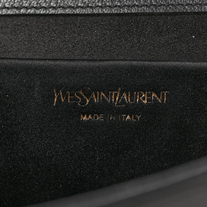 Saint Laurent Goatskin Monogram Large Belle De Jour Clutch Black 6 of 9