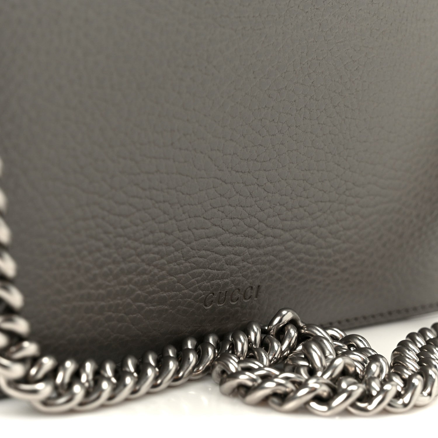Gucci Pebbled Calfskin Small Dionysus Shoulder Bag Dusty Grey 8 of 12
