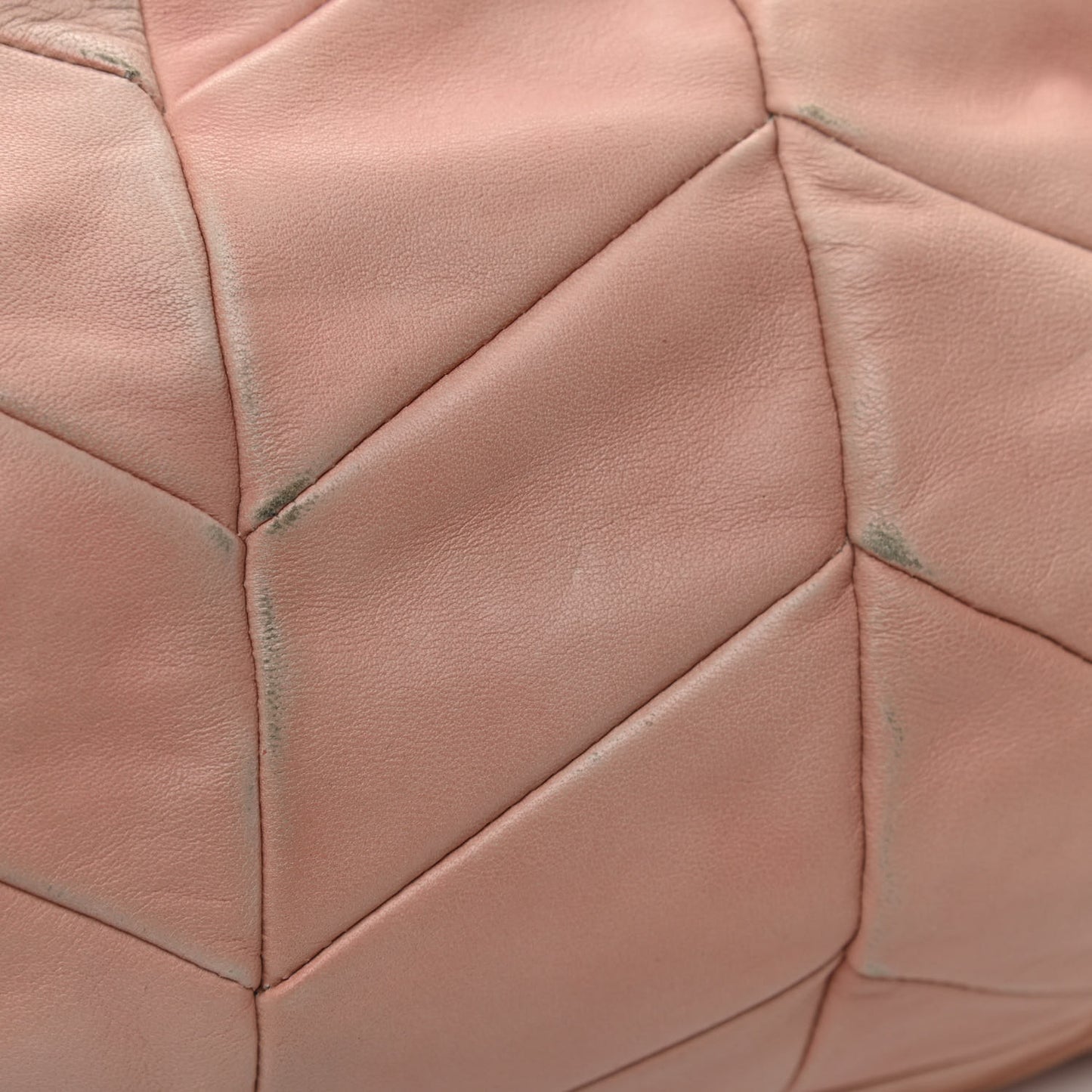 Nappa Chevron Shoulder Bag Pink