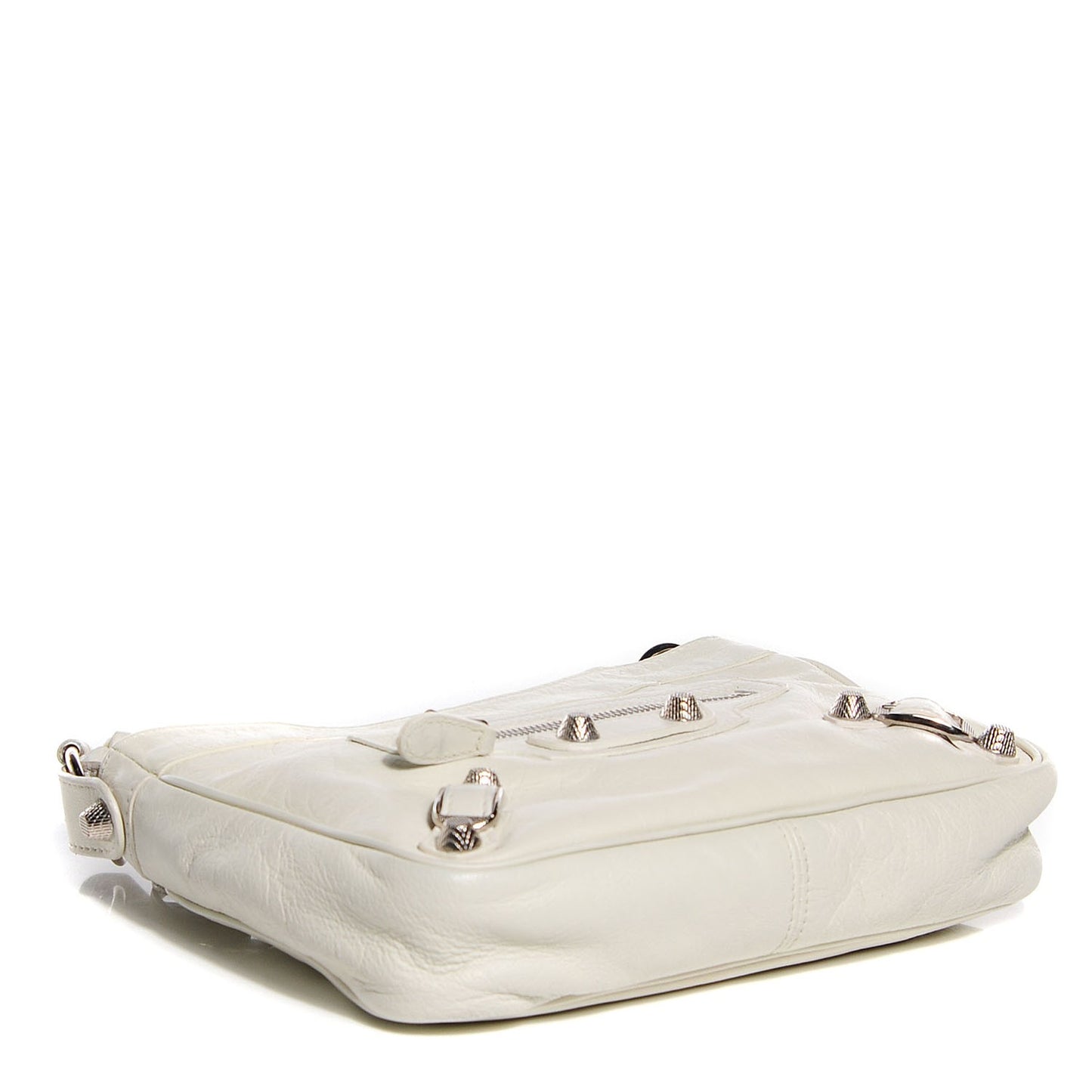 Agneau Giant 12 Silver Hardware Hip White