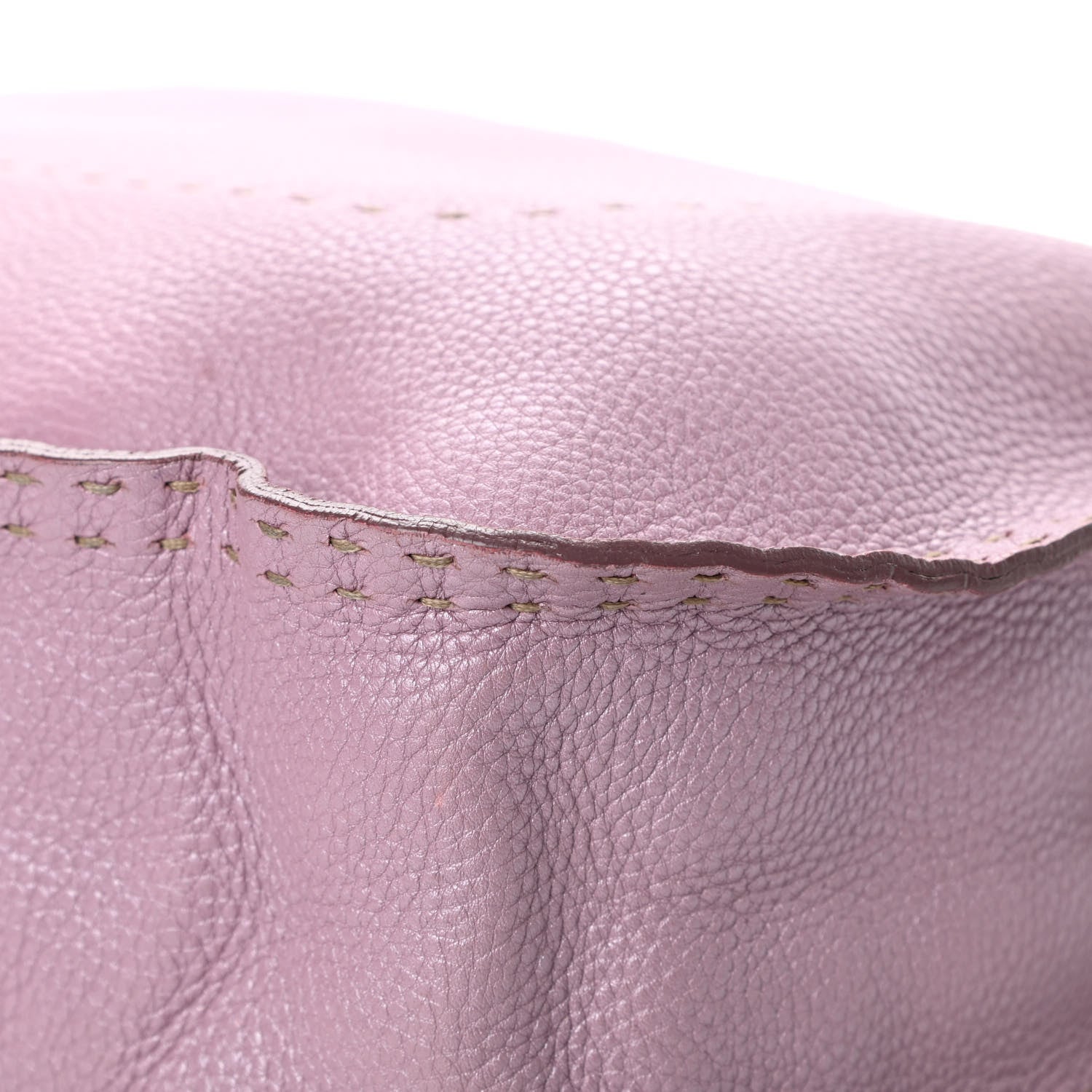 Fendi Metallic Calfskin Romano Selleria Hobo Light Purple 10 of 20