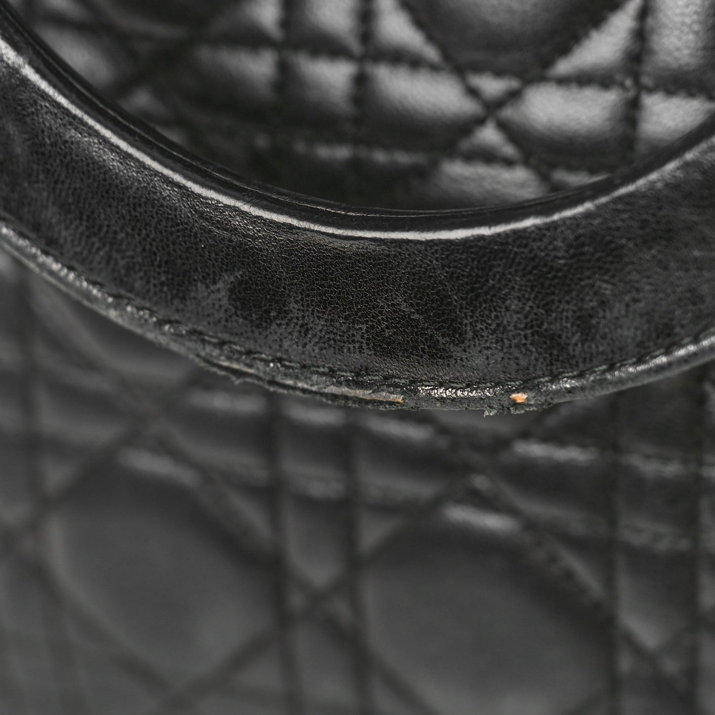 Lambskin Cannage Large Lady Dior Black