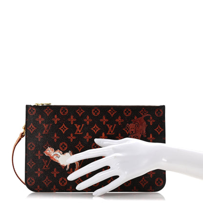 Louis Vuitton Catogram Neverfull MM GM Pochette Marron 2 of 9