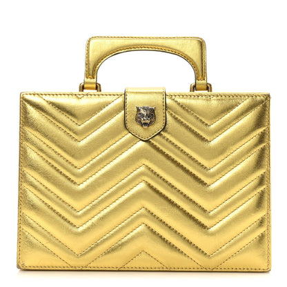 Gucci Metallic Nappa Matelasse Broadway Top Handle Bag Gold 1 of 10