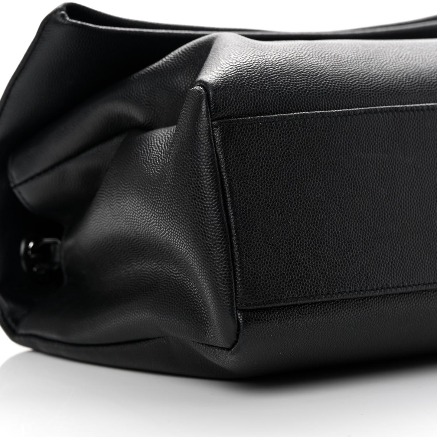 Grain De Poudre Medium West Hollywood Monogram Fold-Over Black
