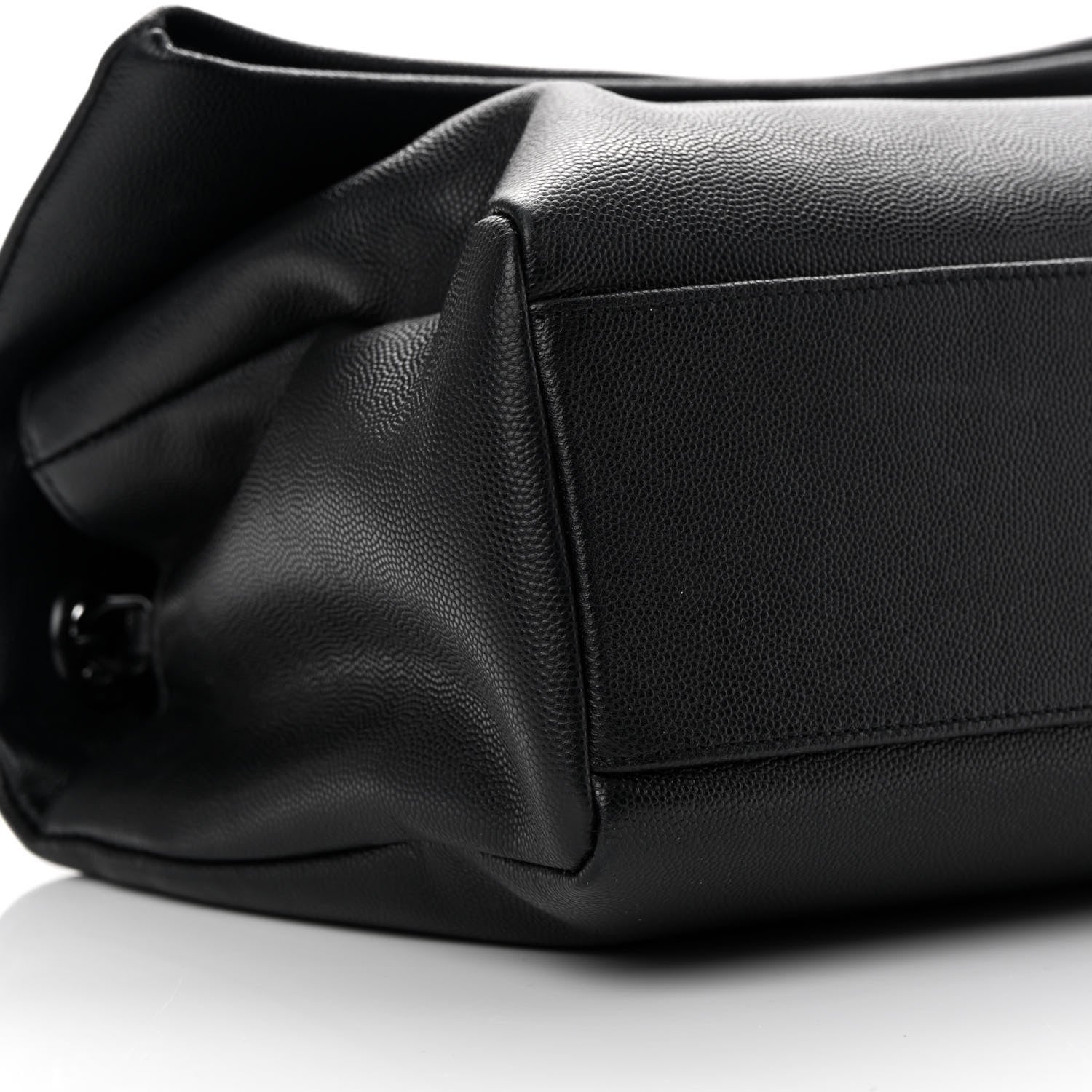 Saint Laurent Grain De Poudre Medium West Hollywood Monogram Fold-Over Black 9 of 12
