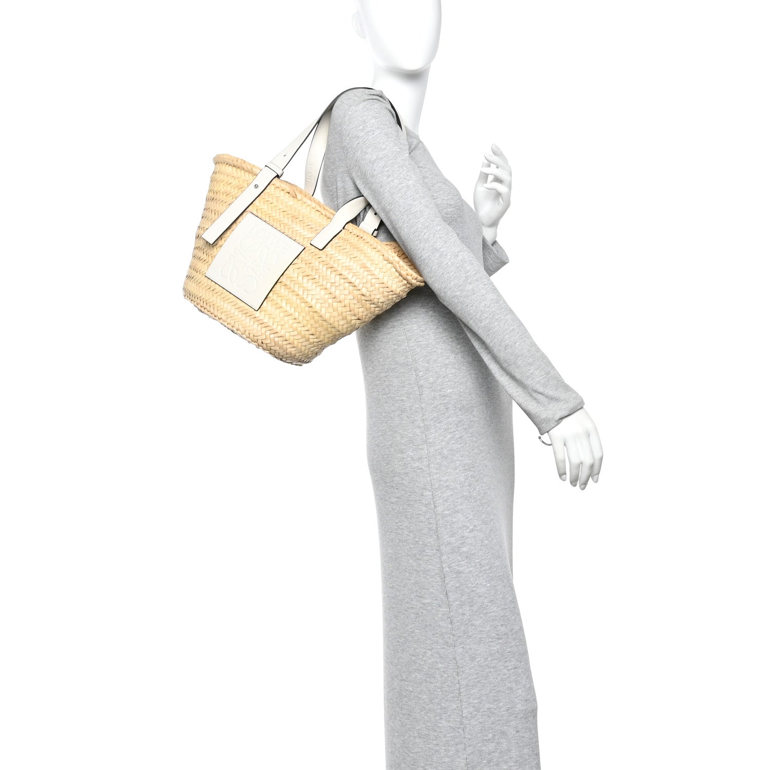 Loewe Raffia Basket Tote Bag Natural White 2 of 11