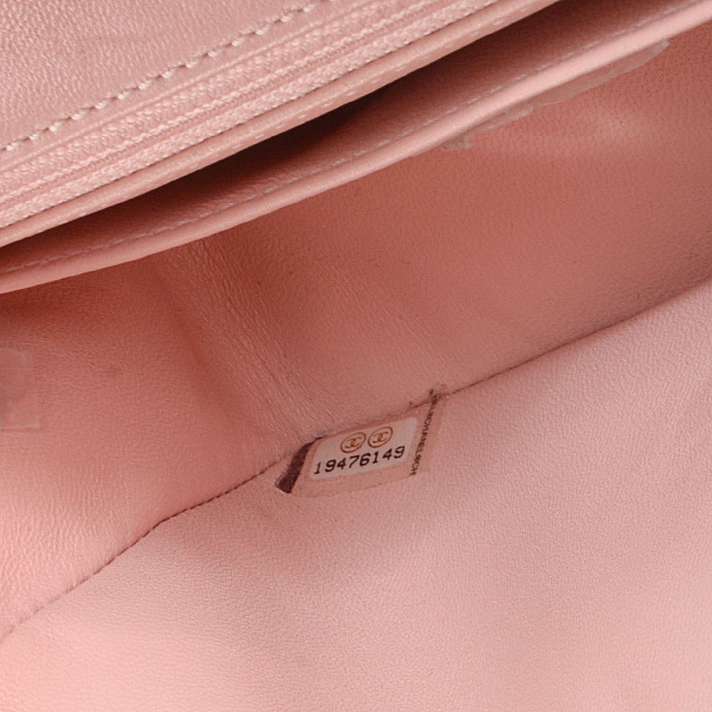 Sequin Striped Mini Flap Pink White