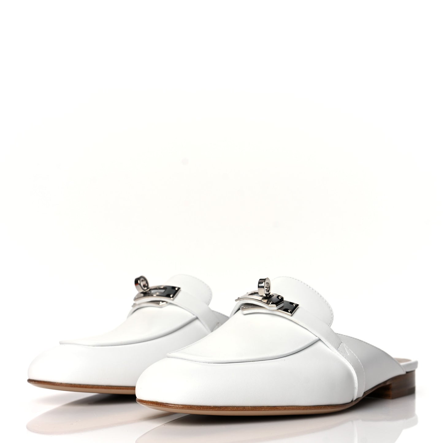 Calfskin Oz Mules 36.5 White
