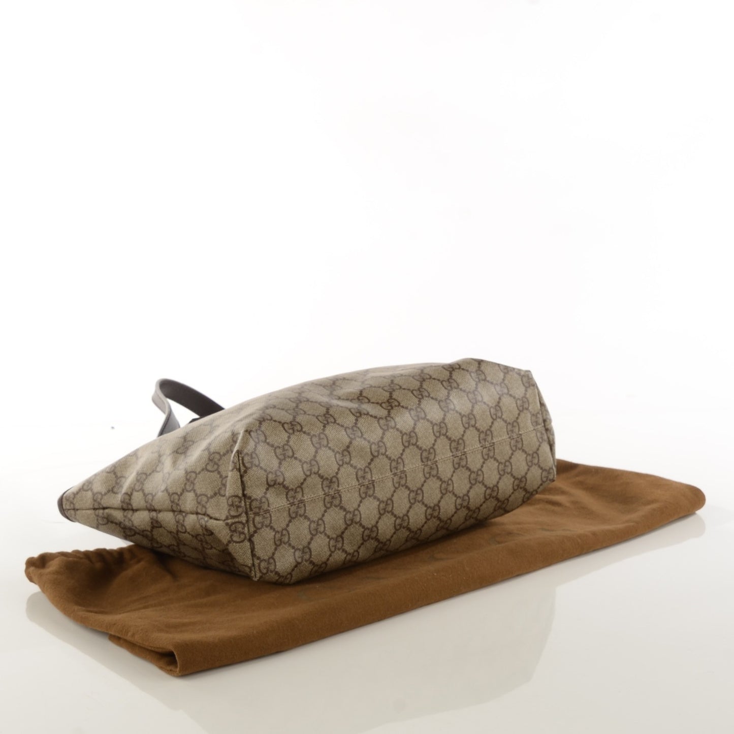 GG Supreme Monogram Small Tote Dark Brown