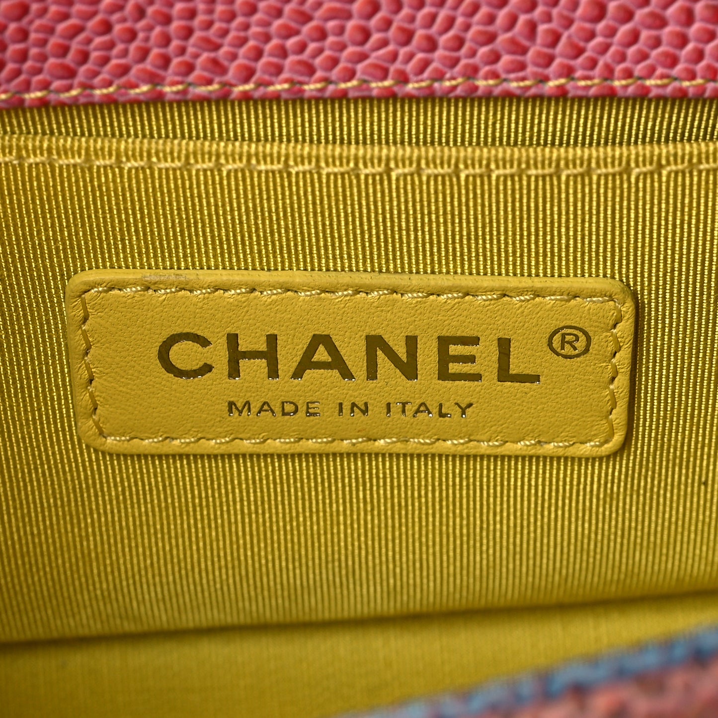 Caviar Quilted Small Cuba Rainbow Boy Flap Multicolor