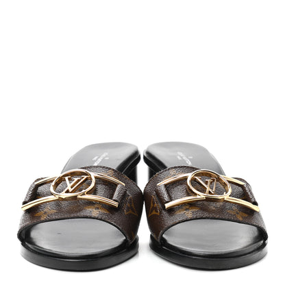 Louis Vuitton Monogram Lock It Mules 37 2 of 10