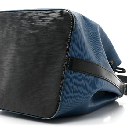 Louis Vuitton Epi Petit Bi-Color Noe Bleu Toledo Black 7 of 19