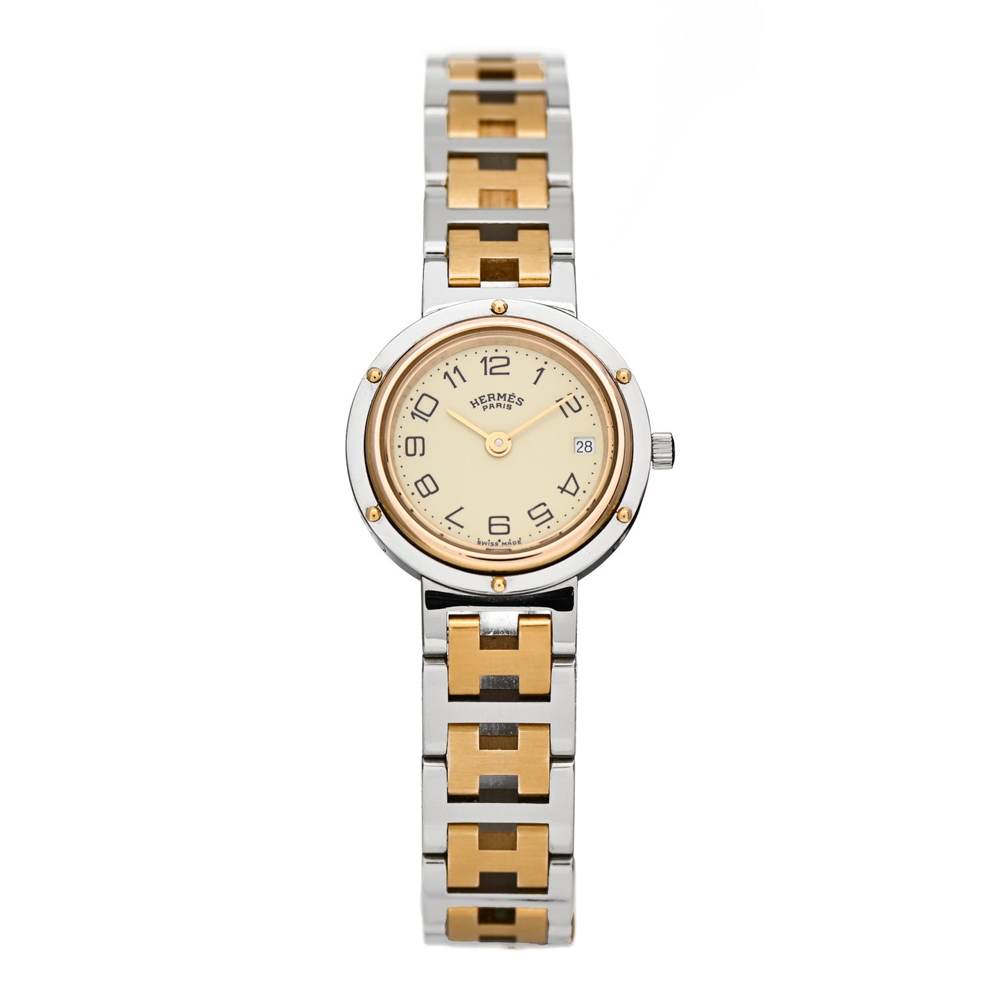 Stainless Steel 24mm Clipper Quartz Watch Gold