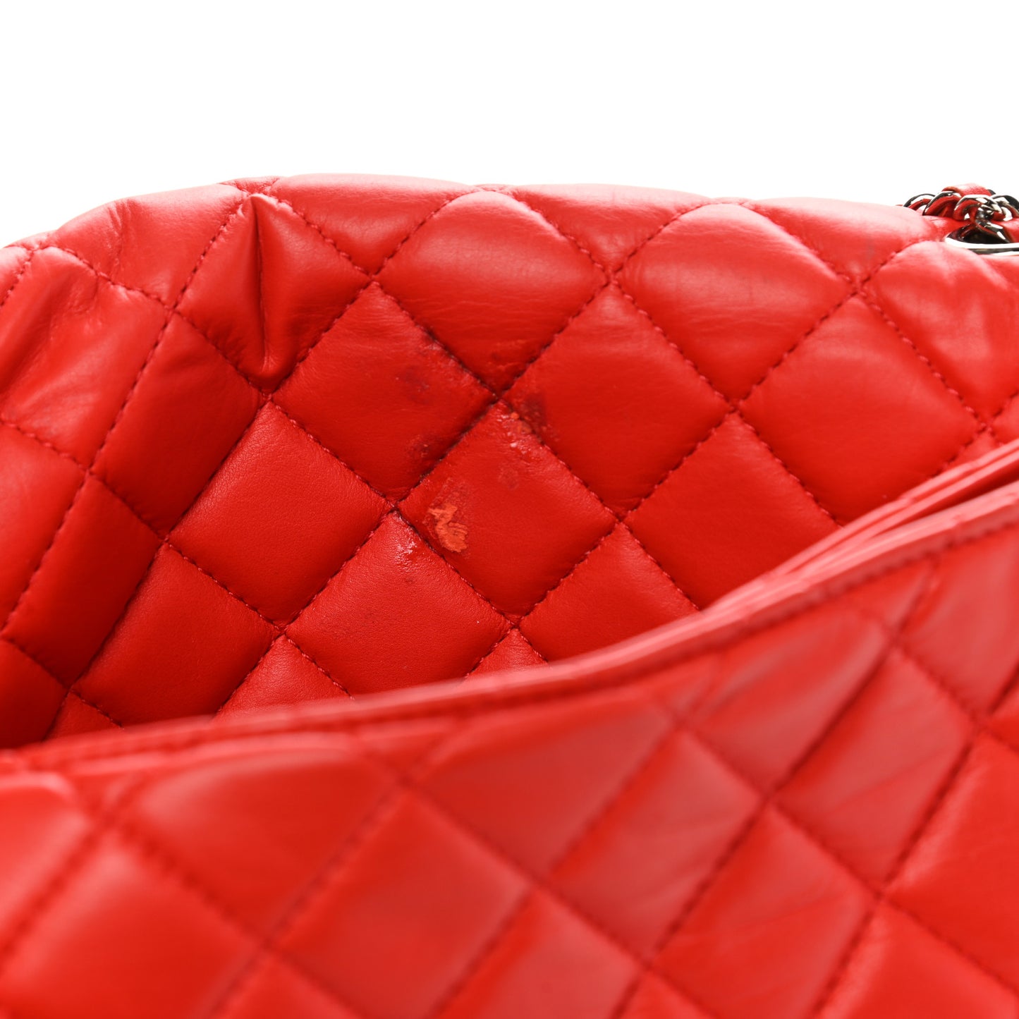 Lambskin Quilted Chanel 3 Maxi Flap Bag Red