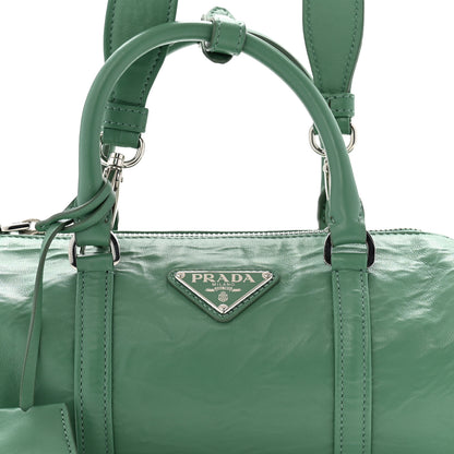 Prada Nappa Antique Re-Edition 2002 Barrel Shoulder Bag Salvia 8 of 11