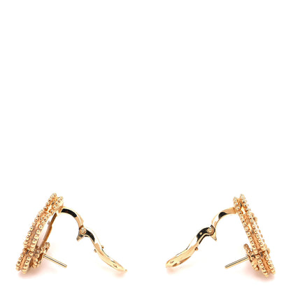 Van Cleef & Arpels 18K Yellow Gold Mother of Pearl Magic Alhambra Earrings 4 of 6