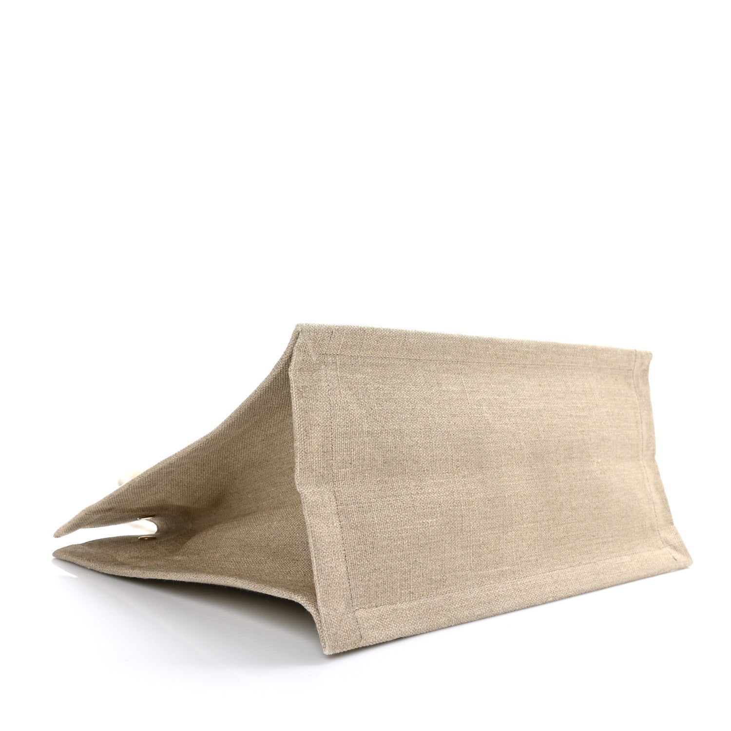 Saint Laurent Linen Calfskin Small Rive Gauche Tote Beige Sea Salt 4 of 8