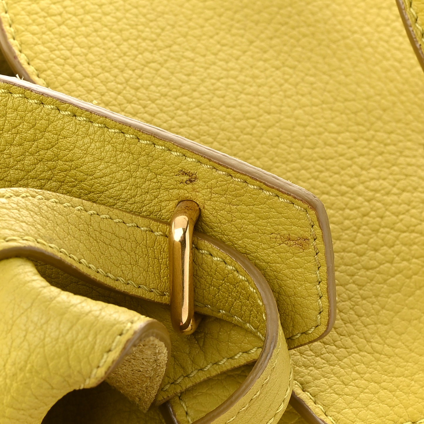 Crisped Calfskin Mini Tie Knot Tote Chartreuse