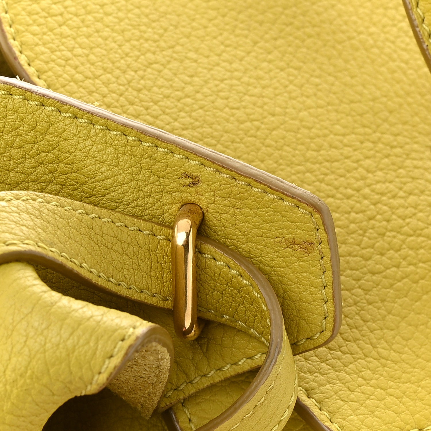 Celine Crisped Calfskin Mini Tie Knot Tote Chartreuse 12 of 16