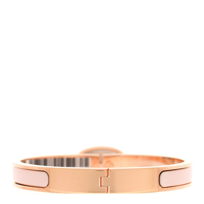 Hermes Enamel Mini Clic Chaine d'Ancre Bracelet PM Rose Candeur 3 of 5
