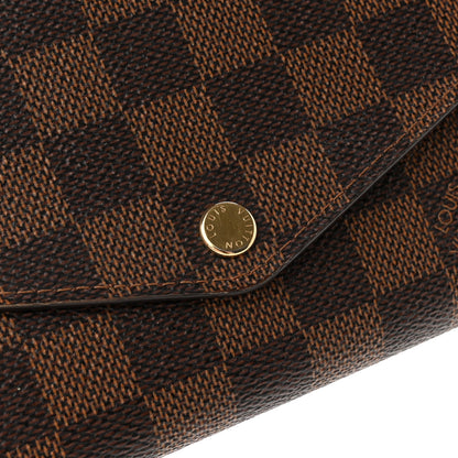Louis Vuitton Damier Ebene Sarah Wallet NM Rose Ballerine 9 of 10
