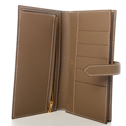 Hermes Epsom Bearn Gusset Wallet Etoupe 5 of 7
