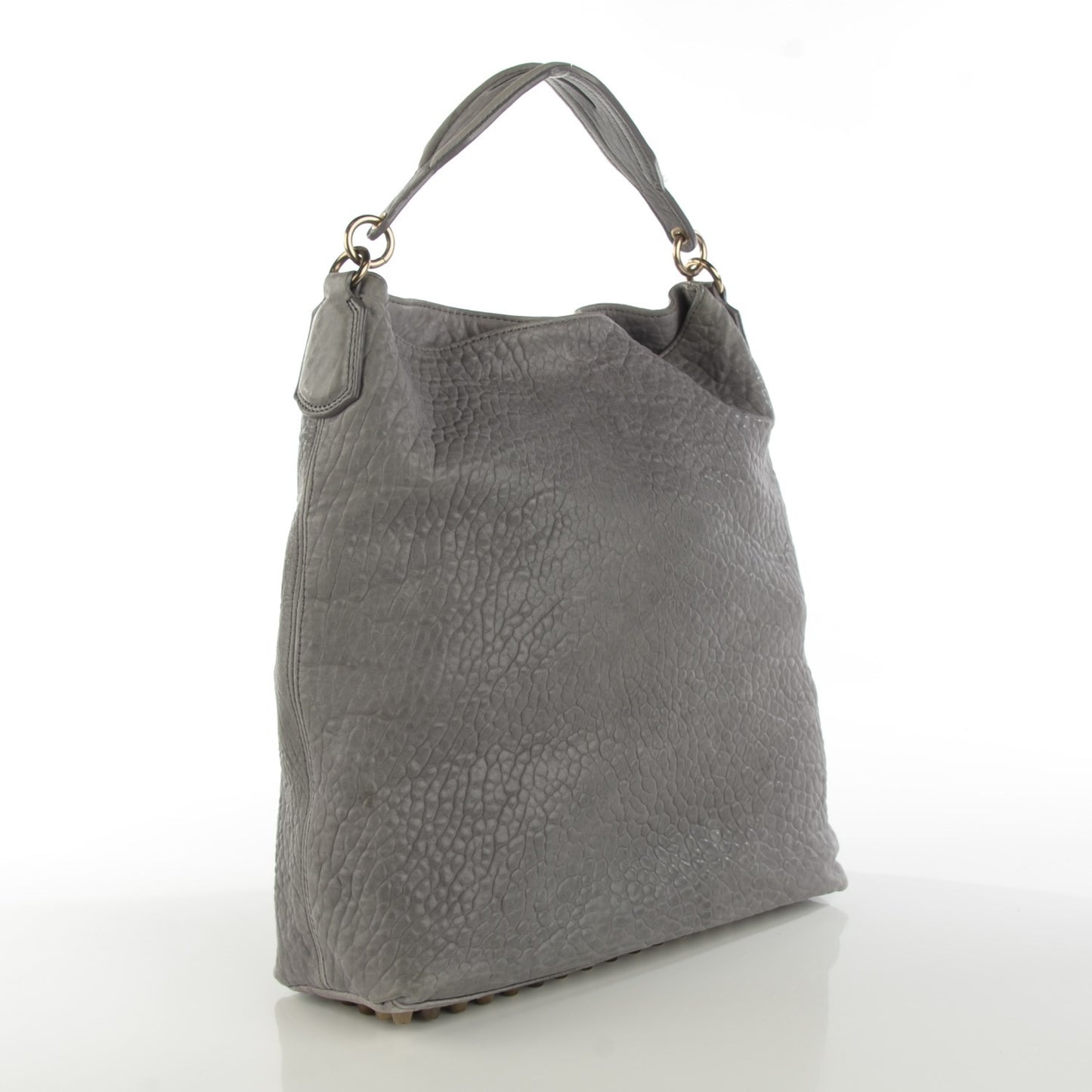 Pebbled Lambskin Darcy Hobo Grigio