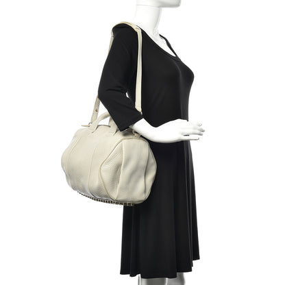 Alexander Wang Pebbled Lambskin Rocco White Gold Hardware 2 of 11