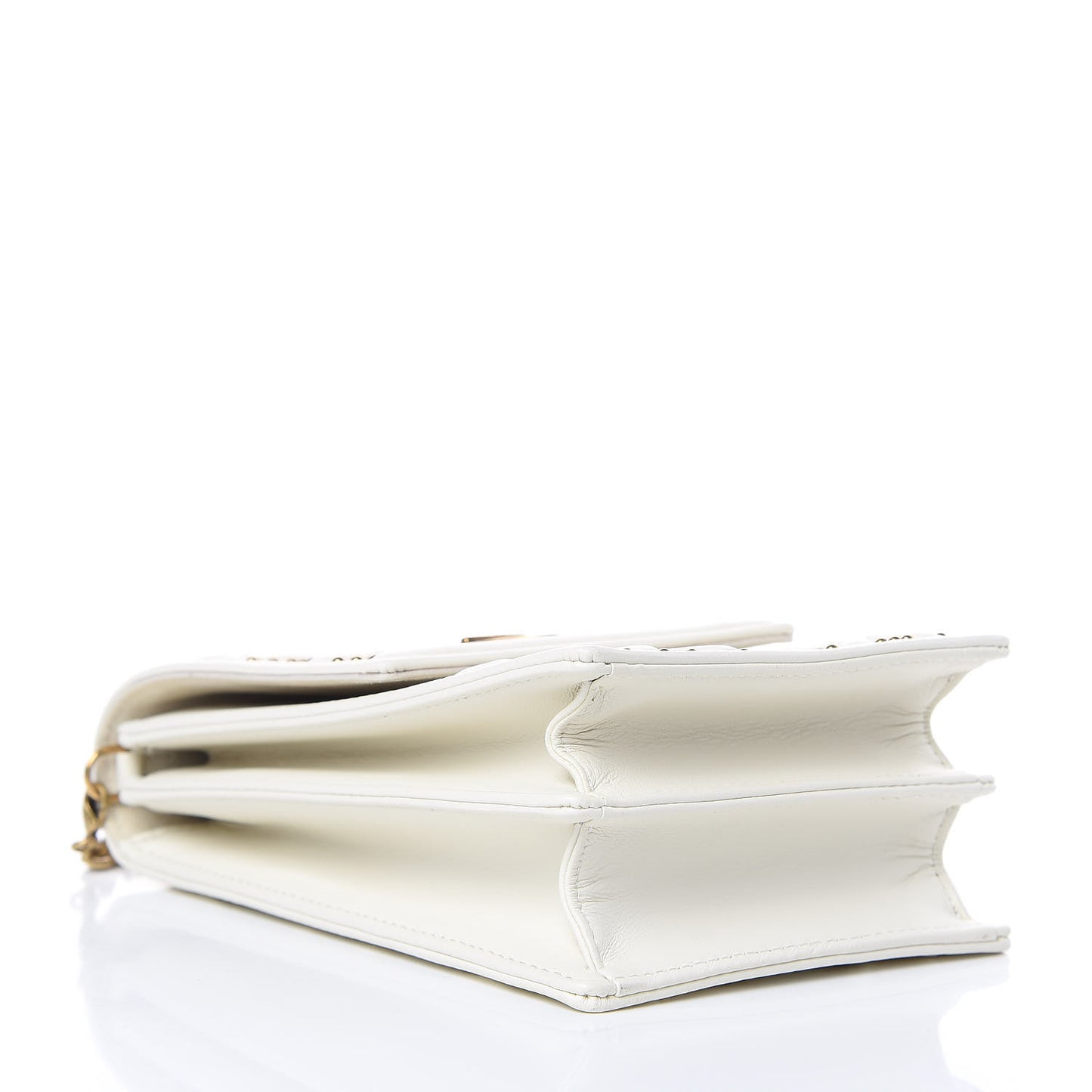 Lambskin Studded Vertical Diorama White