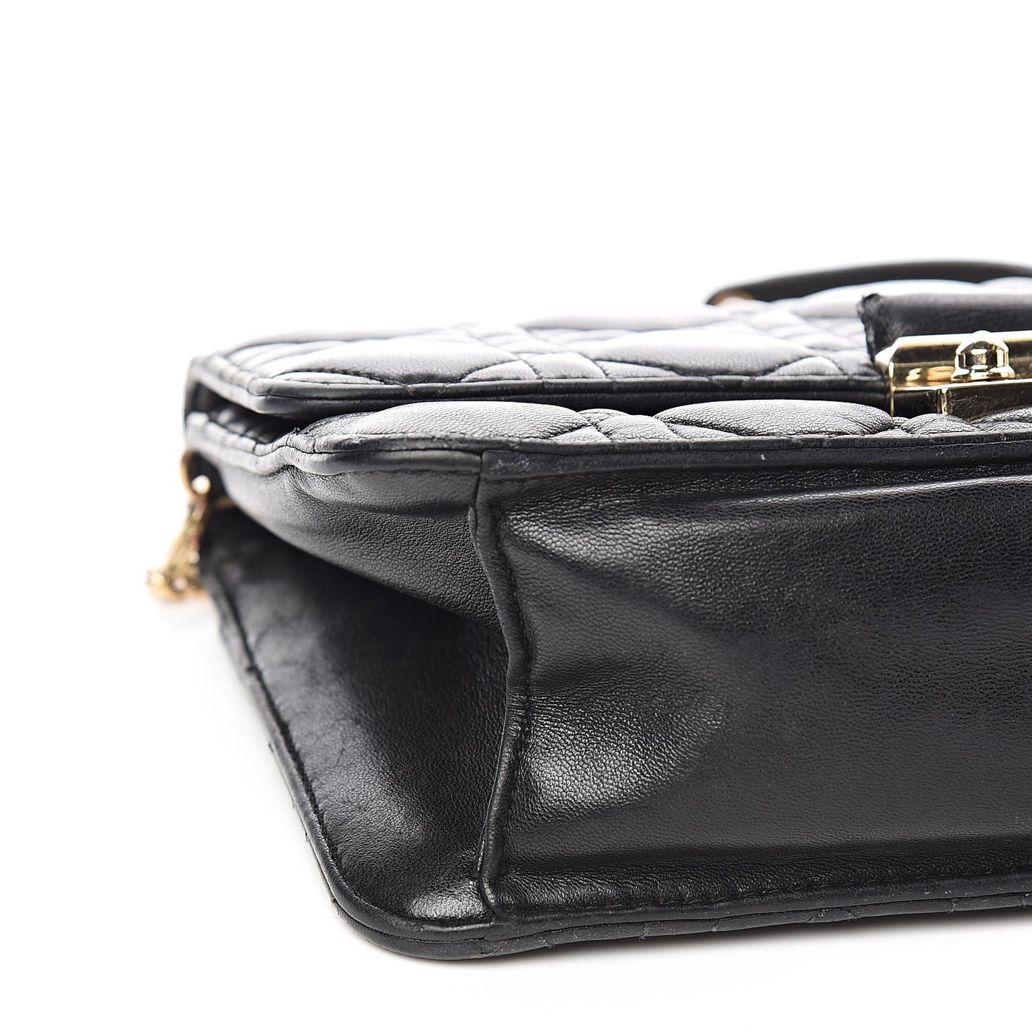 Lambskin Cannage Miss Dior Promenade Pouch Black