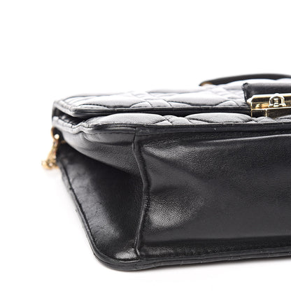 Christian Dior Lambskin Cannage Miss Dior Promenade Pouch Black 10 of 12