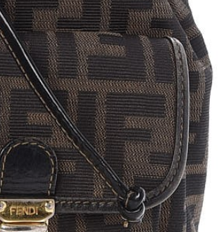 Zucca Drawstring Flap Backpack Tobacco