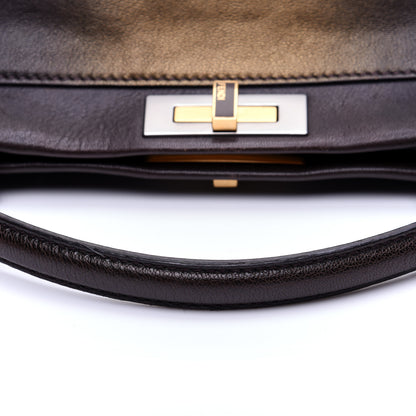 Fendi Goatskin Zucca Ombre Large Peekaboo Iconic Satchel Moro Gold Tobacco 14 of 14