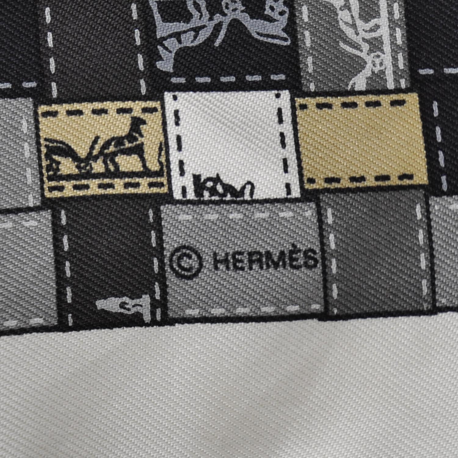 Hermes Silk Bolduc Au Carre Scarf 90 Black 5 of 6