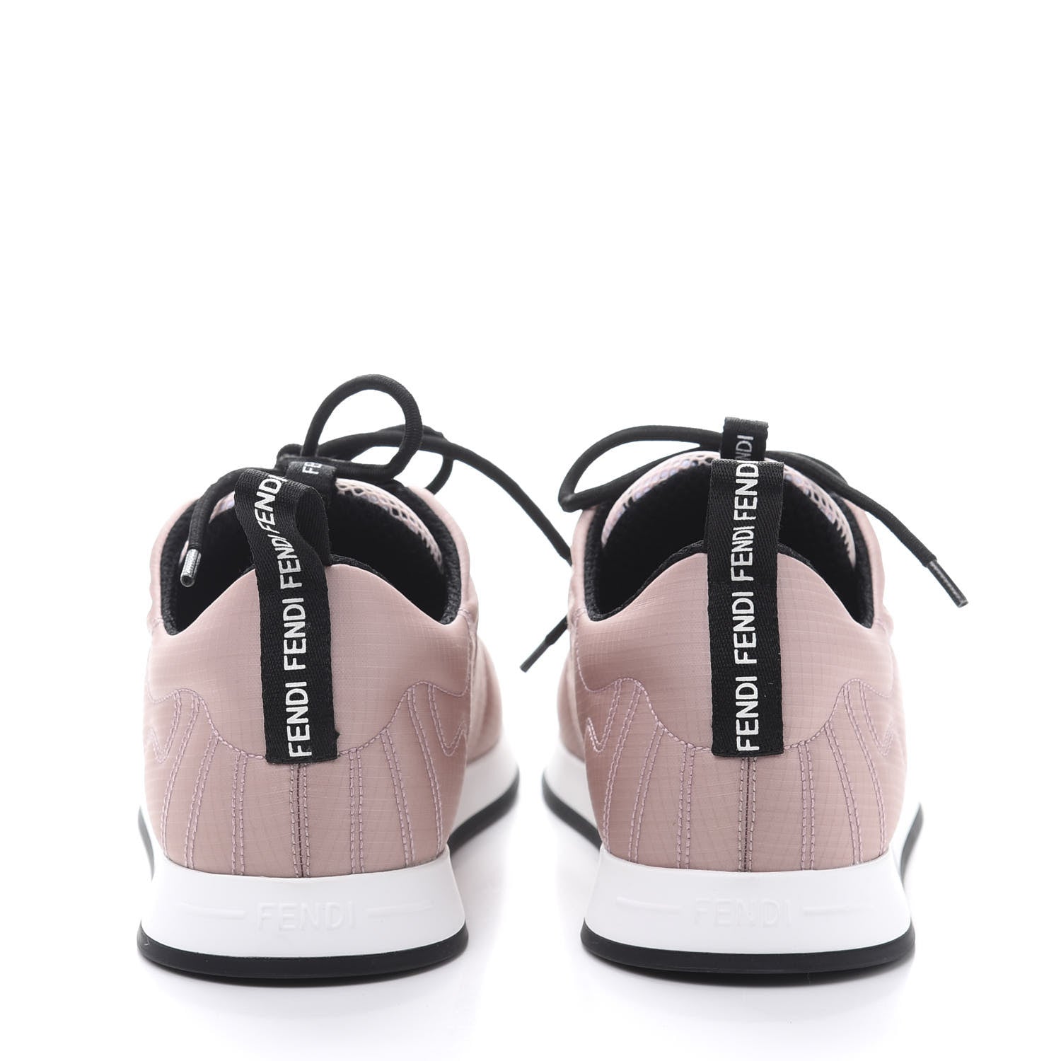 Fendi Nylon FFreedom Sneakers 37.5 White Rosa 4 of 10