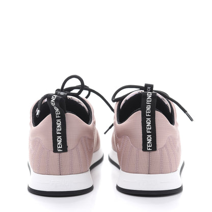 Fendi Nylon FFreedom Sneakers 37.5 White Rosa 4 of 10