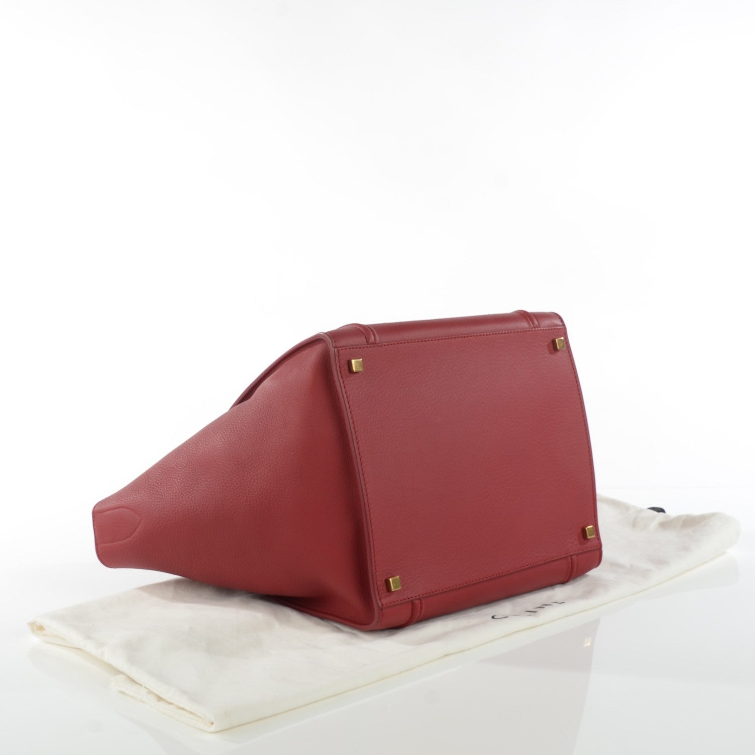 Celine Supple Calfskin Medium Phantom Luggage Red 4 of 8