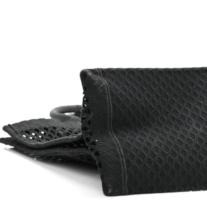 Christian Dior Mesh Embroidered Book Tote Black 9 of 11