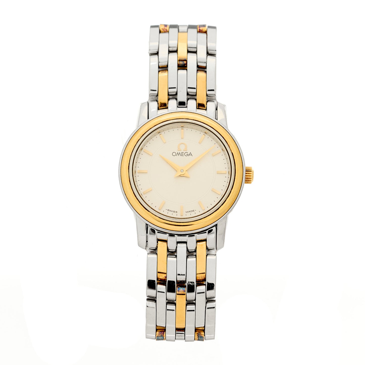 Stainless Steel 18K Yellow Gold 22mm Quartz Watch Silver 4370.31.00
