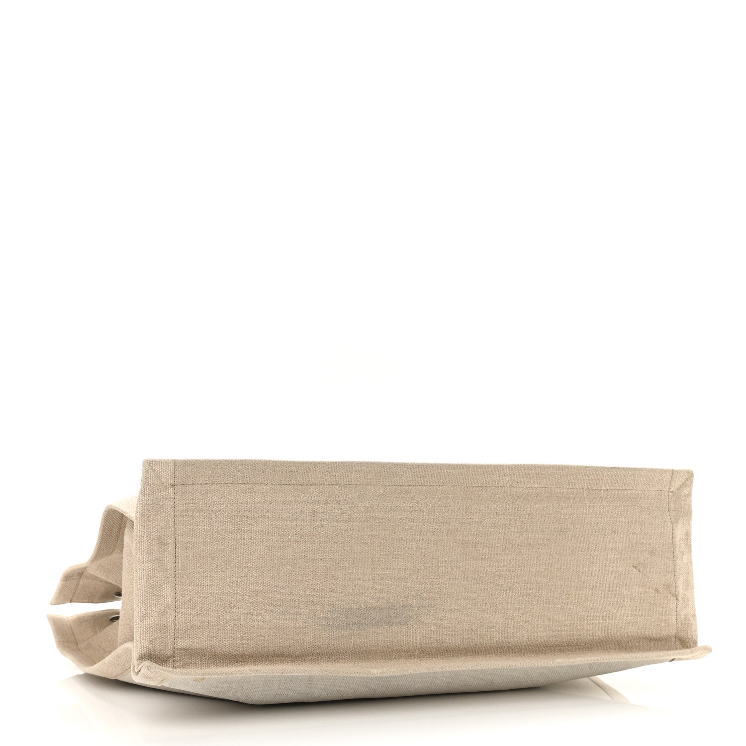 Saint Laurent Linen Calfskin Rive Gauche Tote Optic White 4 of 11
