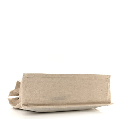 Saint Laurent Linen Calfskin Rive Gauche Tote Optic White 4 of 11